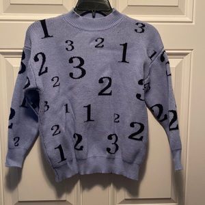 Shein numbers sweater